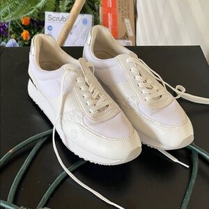 Michael Kors White Cream Platform Sneakers